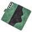 For Samsung Galaxy S22 5G Color Splicing Design Phone Cover Bump Proof PU Leather Stand Wallet Case Shell - Green - 4