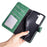 For Samsung Galaxy S22 5G Color Splicing Design Phone Cover Bump Proof PU Leather Stand Wallet Case Shell - Green - 5