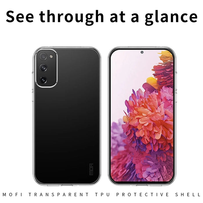 MOFI For Samsung Galaxy S20 FE 2022/S20 FE/S20 FE 5G/S20 Lite Drop-proof Transparent Phone Case Protector Soft TPU Back Cover - 3