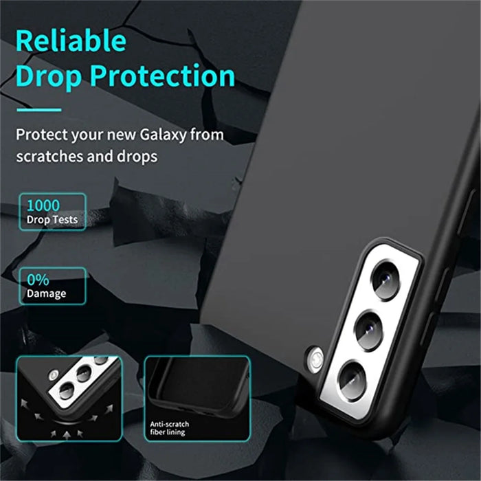 Liquid Series for Samsung Galaxy S21+ 5G Wireless Charging Magnetic Liquid Silicone Case TPU Border Soft Microfiber Lining Anti-Scratch Cover - 2