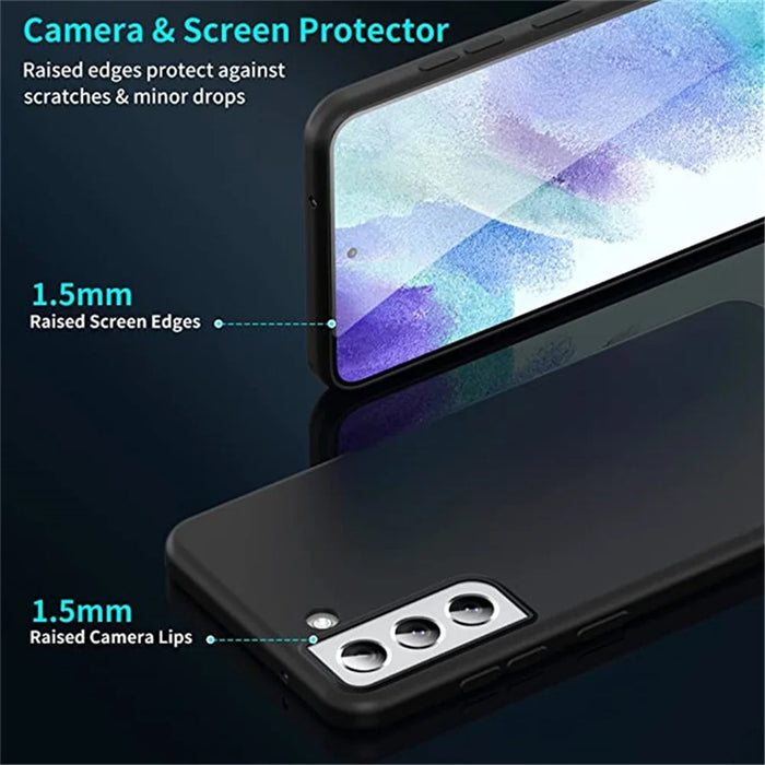 Liquid Series for Samsung Galaxy S21+ 5G Wireless Charging Magnetic Liquid Silicone Case TPU Border Soft Microfiber Lining Anti-Scratch Cover - 3