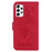 For Samsung Galaxy A33 5G Stand Wallet Flip Leather Case Imprinting Roses Butterflies Pattern Phone Cover - Red - 7
