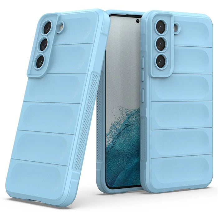 Anti-fall Case for Samsung Galaxy S22 5G Shockproof Rugged Back Cover Soft TPU Phone Shell - Baby Blue - 6
