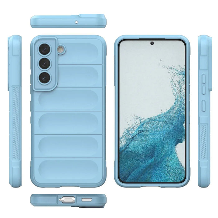 Anti-fall Case for Samsung Galaxy S22 5G Shockproof Rugged Back Cover Soft TPU Phone Shell - Baby Blue - 7