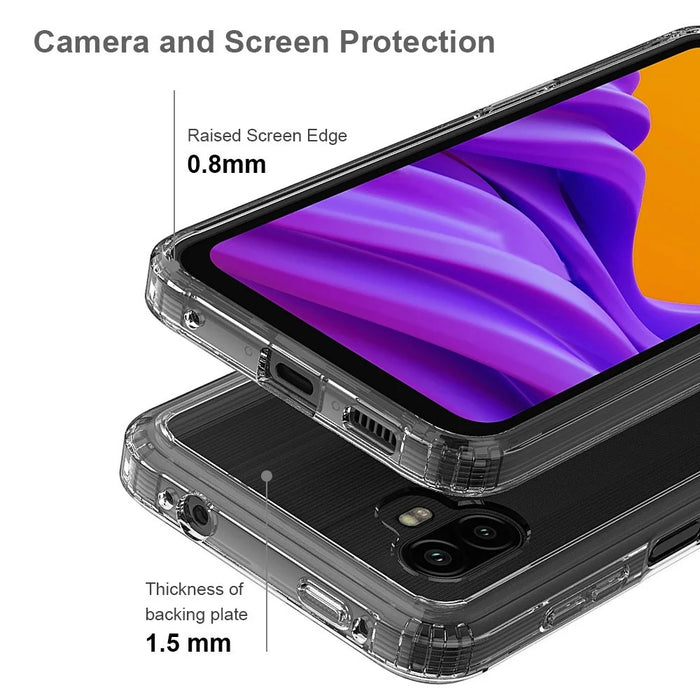 Crystal Clear Case for Samsung Galaxy Xcover Pro 2, Hard Acrylic + Soft TPU Scratch-resistant Shock Absorption Cover - 3