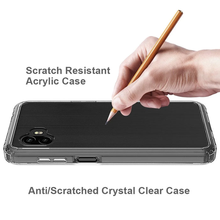 Crystal Clear Case for Samsung Galaxy Xcover Pro 2, Hard Acrylic + Soft TPU Scratch-resistant Shock Absorption Cover - 5