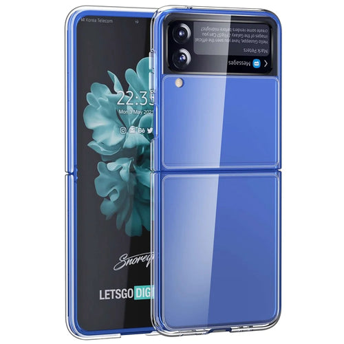 For Samsung Galaxy Z Flip4 5G Crystal Clear Case Hard PC Back Soft TPU Bumper Edge Anti-Scratch Cover - 1