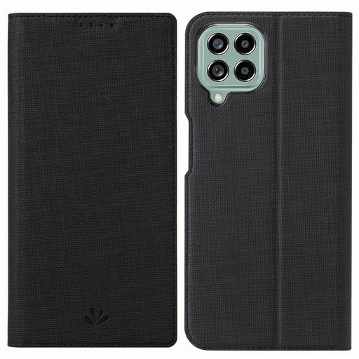 VILI DMX Series for Samsung Galaxy M33 5G (Global Version) Stand Phone Case PU Leather Phone Shell Hands-free Anti-drop Cover with Card Holder - Black - 1