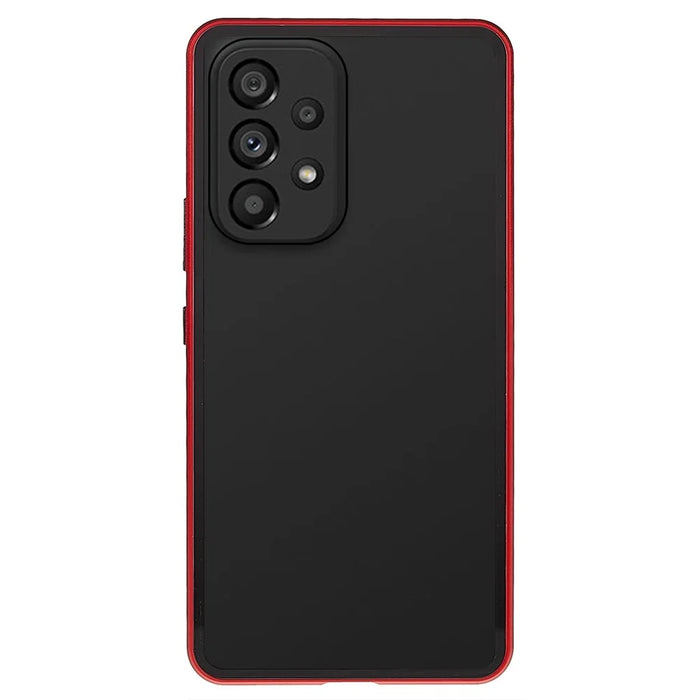 For Samsung Galaxy A53 5G Full Body Case Magnetic Tempered Glass Double-Sided Phone Case - Red - 2