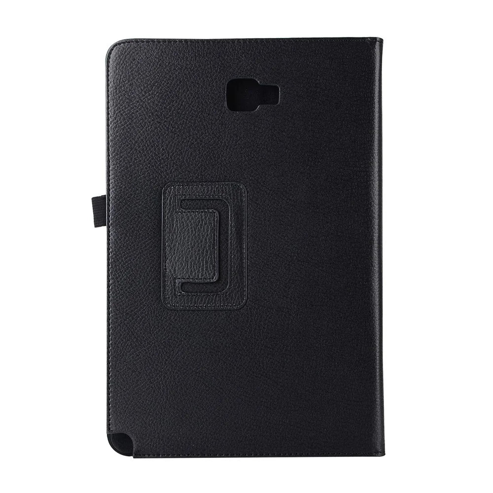 For Samsung Galaxy Tab A 10.1 (2016) with S Pen P580 / P585 Litchi Texture Smart Leather Stand Case - Black - 1