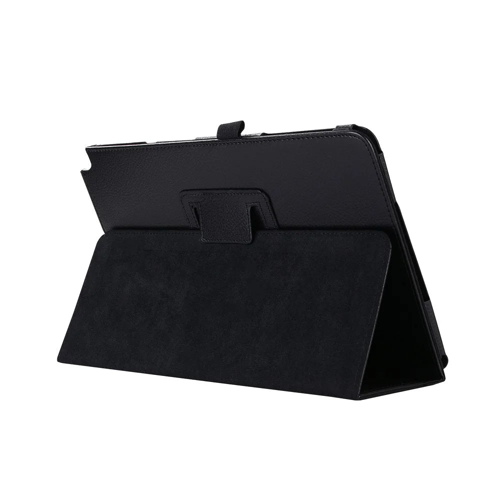For Samsung Galaxy Tab A 10.1 (2016) with S Pen P580 / P585 Litchi Texture Smart Leather Stand Case - Black - 2