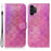 For Samsung Galaxy A13 4G PU Leather Shock Absorption Phone Cover Dazzling Flower Pattern Case with Stand Wallet - Pink - 1