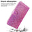 For Samsung Galaxy A13 4G PU Leather Shock Absorption Phone Cover Dazzling Flower Pattern Case with Stand Wallet - Pink - 5