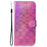 For Samsung Galaxy A13 4G PU Leather Shock Absorption Phone Cover Dazzling Flower Pattern Case with Stand Wallet - Pink - 6