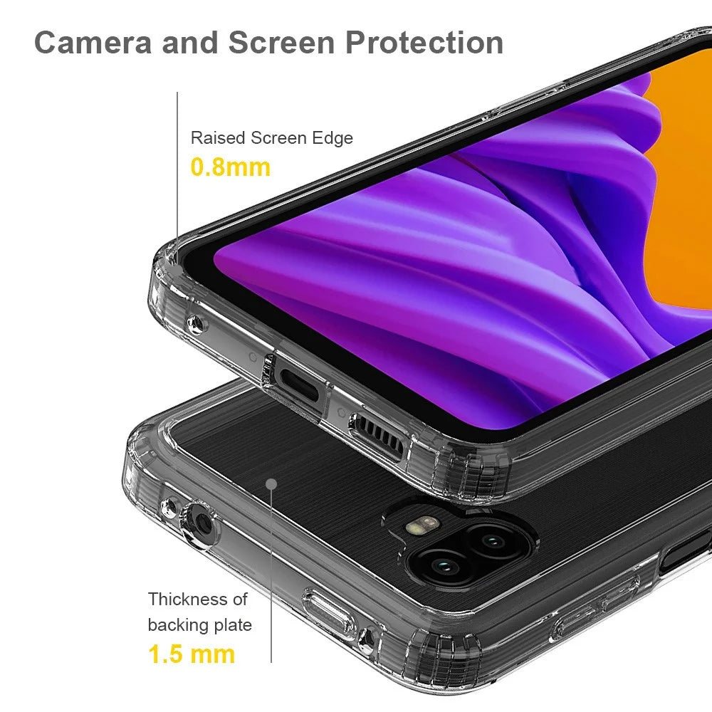 For Samsung Galaxy Xcover 6 Pro Transparent Slim Phone Cover Hard Acrylic Back + Soft TPU High Impact Case - 3