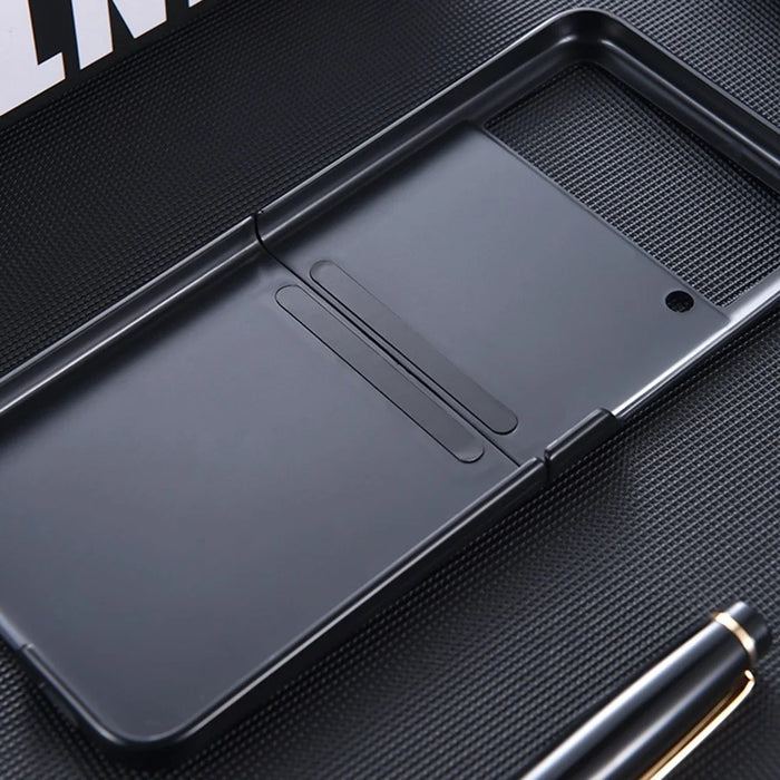 For Samsung Galaxy Z Flip4 5G Nylon Texture Anti-scratch PU Leather Coated PC Protective Phone Case - Black - 6