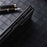For Samsung Galaxy Z Fold4 5G Scratch-resistant Texture PU Leather Coated PC Anti-fall Cell Phone Case - Black - 3