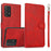 For Samsung Galaxy A33 5G Detachable 2-in-1 PU Leather Stand Wallet Phone Case with Wrist Strap - Red - 1