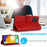 For Samsung Galaxy A33 5G Detachable 2-in-1 PU Leather Stand Wallet Phone Case with Wrist Strap - Red - 3