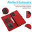 For Samsung Galaxy A33 5G Detachable 2-in-1 PU Leather Stand Wallet Phone Case with Wrist Strap - Red - 5