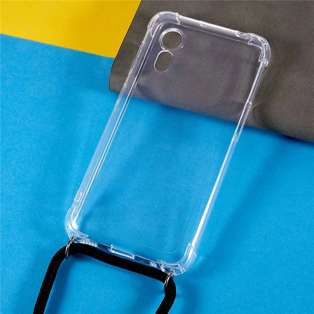 Reinforced Corner TPU Case for Samsung Galaxy Xcover 5, Anti-drop Transparent Phone Cover with Lanyard - 2