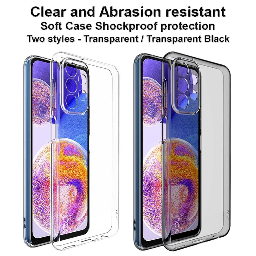 IMAK UX-5 Series for Samsung Galaxy A23 5G (Global Version) / 4G, Anti-wear Protective Soft TPU Phone Case Back Cover with Camera Protection - Transparent - 4