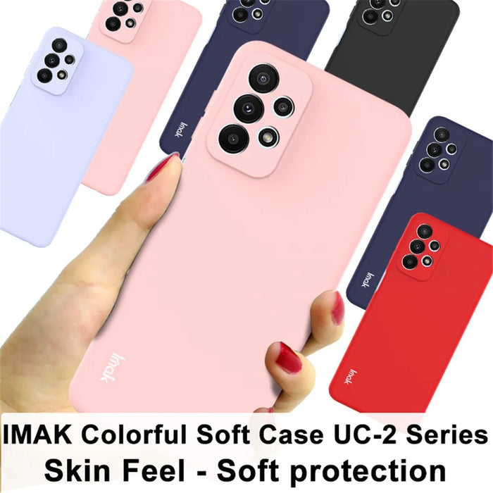 IMAK UC-2 Series for Samsung Galaxy A23 5G (Global Version) / 4G Skin-touch Solid Color Durable TPU Phone Case Protective Shell - Black - 6
