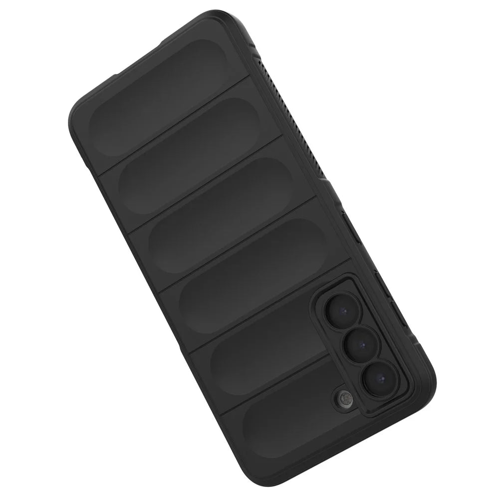 For Samsung Galaxy S21 5G Rugged Soft TPU Back Cover Shockproof Anti-wear Phone Shell Case - Black - 4
