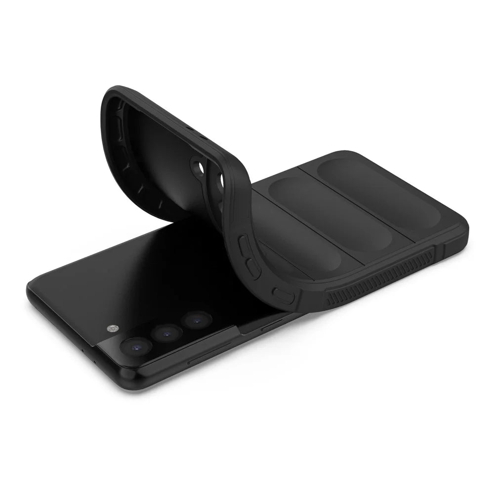 For Samsung Galaxy S21+ 5G Rugged Back Phone Case Shockproof Soft TPU Protective Cover - Black - 3