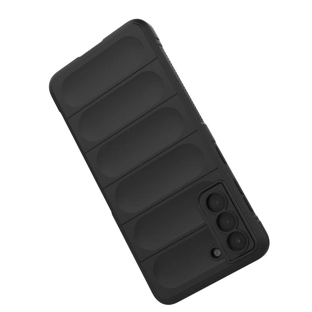 For Samsung Galaxy S21+ 5G Rugged Back Phone Case Shockproof Soft TPU Protective Cover - Black - 4