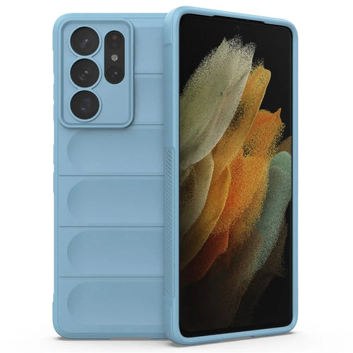 Rugged Phone Case for Samsung Galaxy S21 Ultra 5G, Anti-drop Protection Precise Cutout TPU Cover - Baby Blue - 1