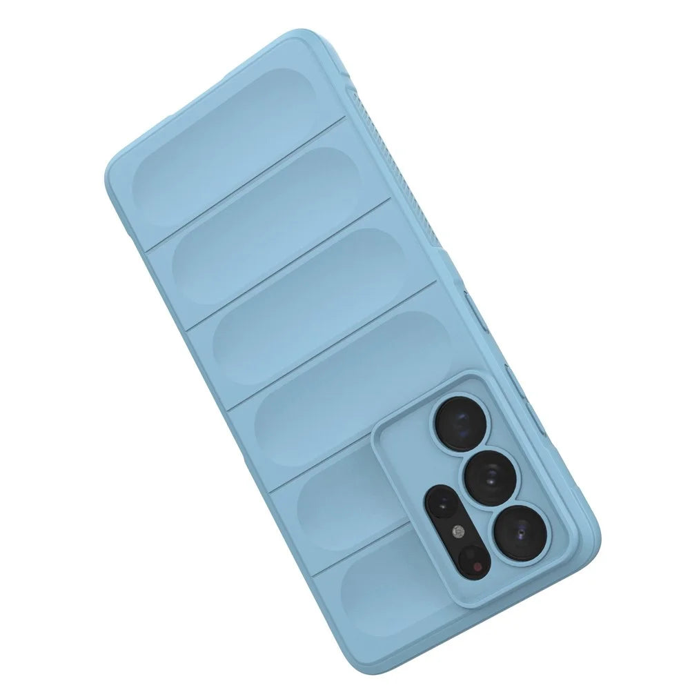 Rugged Phone Case for Samsung Galaxy S21 Ultra 5G, Anti-drop Protection Precise Cutout TPU Cover - Baby Blue - 4