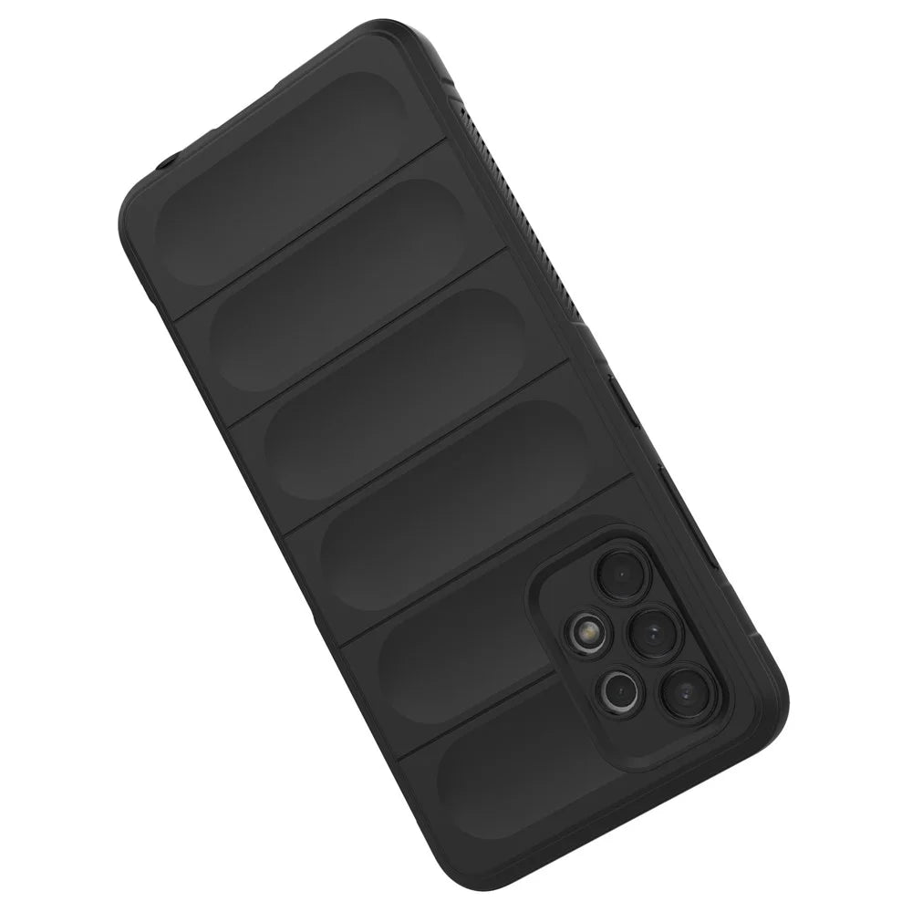 For Samsung Galaxy A32 4G (EU Version) Rugged TPU Case Drop-proof Precise Cutout Phone Protective Cover - Black - 4