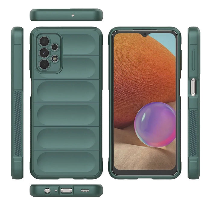 For Samsung Galaxy A32 5G/M32 5G Anti-drop Protective Phone Case Rugged Soft TPU Back Cover - Green - 6