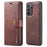 DG.MING for Samsung Galaxy A23 5G (Global Version) / 4G Split Leather Stand Folio Cover Magnetic Closure Detachable 2-in-1 Flip Wallet Case - Red - 1