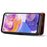 DG.MING for Samsung Galaxy A23 5G (Global Version) / 4G Split Leather Stand Folio Cover Magnetic Closure Detachable 2-in-1 Flip Wallet Case - Red - 3