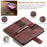 DG.MING for Samsung Galaxy A23 5G (Global Version) / 4G Split Leather Stand Folio Cover Magnetic Closure Detachable 2-in-1 Flip Wallet Case - Red - 6