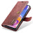 DG.MING for Samsung Galaxy A23 5G (Global Version) / 4G Split Leather Stand Folio Cover Magnetic Closure Detachable 2-in-1 Flip Wallet Case - Red - 7