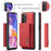 DG.MING M1 Series for Samsung Galaxy A23 5G (Global Version) / 4G Detachable 2-in-1 Wallet Style Wear-resistant Support Wireless Charging Cell Phone Case - Red - 7