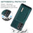 DG.MING M2 Series for Samsung Galaxy A23 5G (Global Version) / 4G Anti-scratch Anti-drop Wallet Style Magnetic 2-in-1 Phone Case Support Wireless Charging Shell - Green - 5