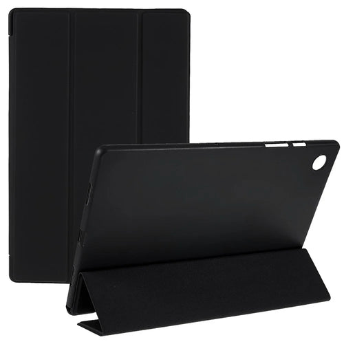 For Samsung Galaxy Tab A8 10.5 (2021) / (2022) Tri-fold Stand Inner Honeycomb Design Shockproof Leather Tablet Case Auto Wake / Sleep Cover - Black - 1