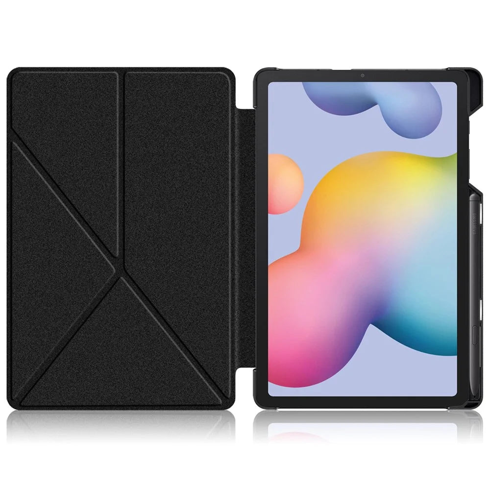 For Samsung Galaxy Tab S6 Lite (2020) P615 P610 / (2022) P613 P619 / (2024) Origami Stand Leather Tablet Case - Black - 3