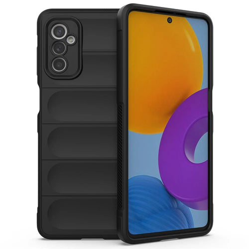 For Samsung Galaxy M52 5G TPU Shockproof Anti-slip Phone Case Precise Cutout Camera Protection Guardian - Black - 1