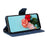 For Samsung Galaxy S22+ 5G Solid Color Drop-proof Phone Case Full Coverage PU Leather Wallet Stand Cover - Blue - 3
