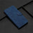 For Samsung Galaxy S22+ 5G Solid Color Drop-proof Phone Case Full Coverage PU Leather Wallet Stand Cover - Blue - 7