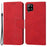 For Samsung Galaxy A22 4G (EU Version) Solid Color PU Leather Shockproof Phone Case with Wallet Stand - Red - 1