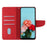 For Samsung Galaxy A23 5G (Global Version) / 4G Solid Color Shockproof Leather Phone Case Viewing Stand Anti-scratch Full Protection Phone Cover - Red - 2