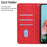For Samsung Galaxy A23 5G (Global Version) / 4G Solid Color Shockproof Leather Phone Case Viewing Stand Anti-scratch Full Protection Phone Cover - Red - 6