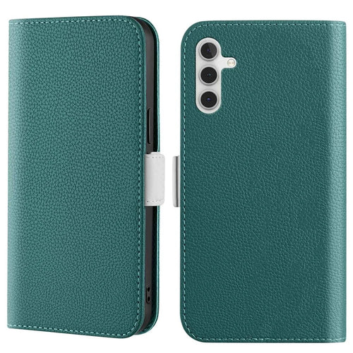 For Samsung Galaxy A13 4G / 5G / A04s 4G (164.7mm) Candy Color Litchi Texture Shockproof Leather Case Anti-scratch Wallet Stand Phone Cover - Green - 1