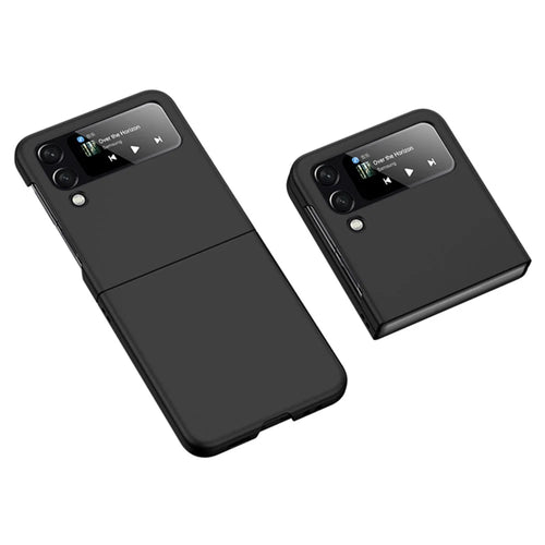 For Samsung Galaxy Z Flip4 5G Skin-touch Feeling Hard PC Anti-scratch Stylish Mobile Phone Case Cover - Black - 1